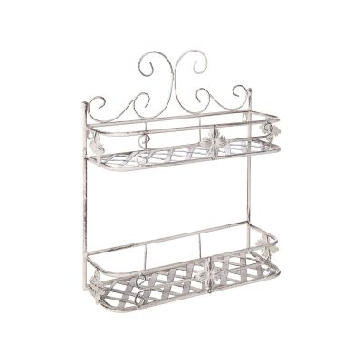 Metal Bathroom Wall Shelf White MARAYES