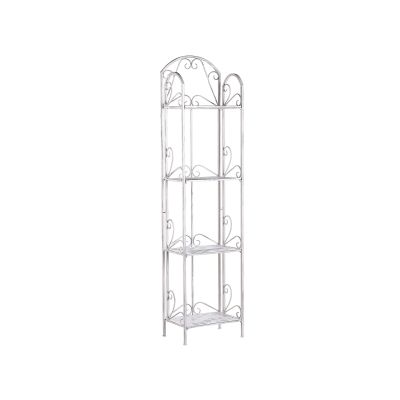4 Tier Metal Bathroom Shelves White VALDIVIA