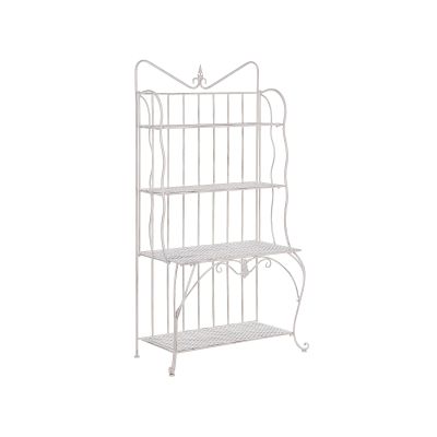 4 Tier Metal Shelving Unit Light Beige PAVONA
