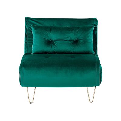 Velvet Sofa Bed Dark Green VESTFOLD