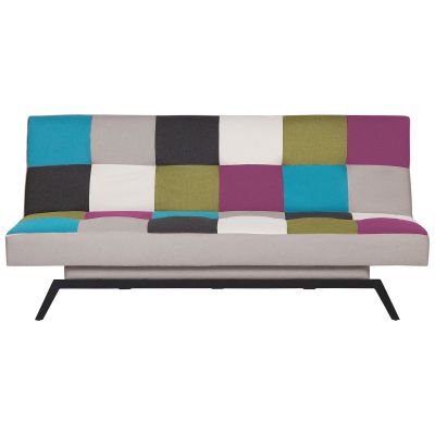 Fabric Sofa Bed Patchwork LEEDS