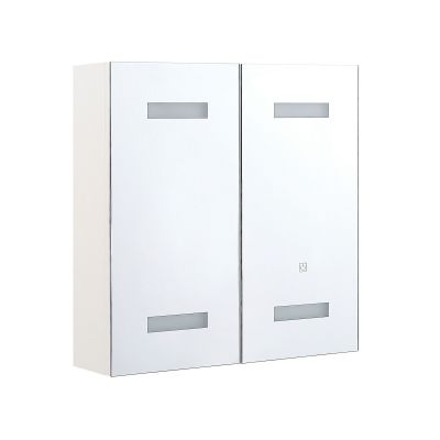 Bathroom Wall Mounted Mirror Cabinet with LED 60 x 60 cm TALAGAPA