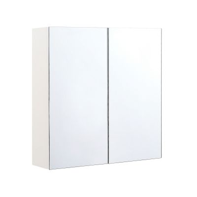 Bathroom Wall Mounted Mirror Cabinet 60 x 60 cm White NAVARRA