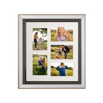 Mirrored Multi Frame for 5 Photos Silver DALABA