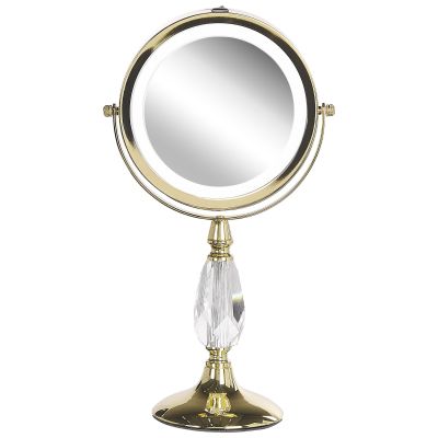 Lighted Makeup Mirror 18cm Gold