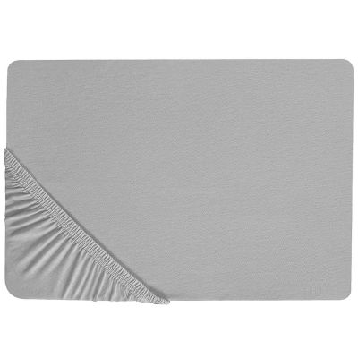 Cotton Fitted Sheet 140 x 200 cm Grey HOFUF