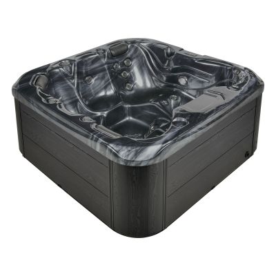 Square Hot Tub with LED Grey LASTARRIA