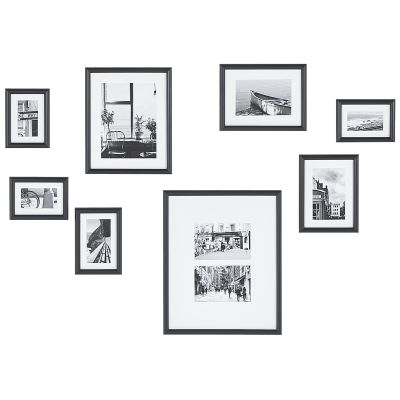 Wall Gallery of Landscapes 8 Frames Black GARANGO