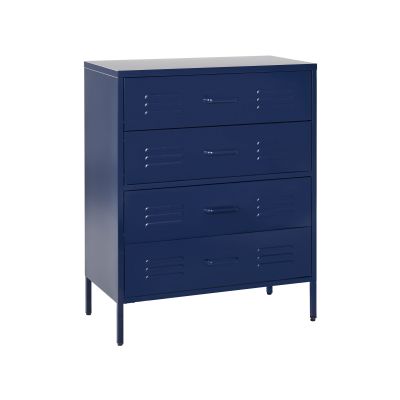 RIPON Blue Chest of Drawers - Medium-sized, 4 Drawers