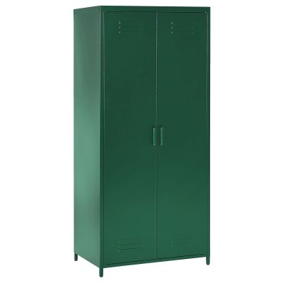 2 Door Metal Storage Cabinet Green VARNA