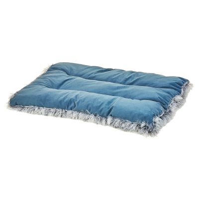 Velvet Dog Bed 60 x 45 cm Blue ERGANI