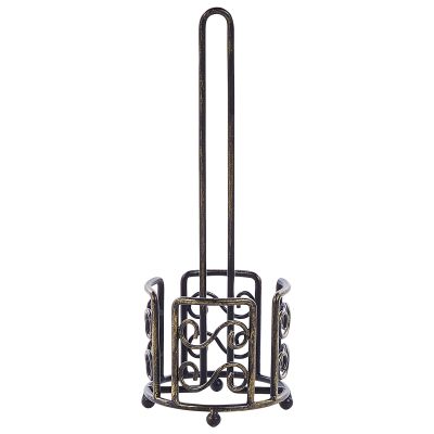 Freestanding Metal Toilet Paper Holder Black MANDI