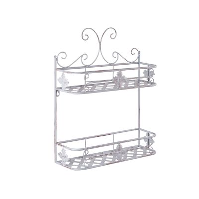 Metal Bathroom Wall Shelf Grey MARAYES