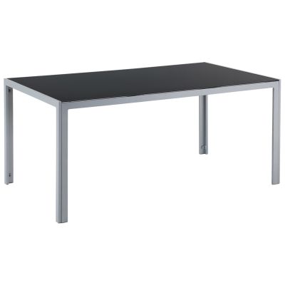Garden Dining Table 160 x 90 cm Black CATANIA