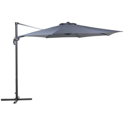 Cantilever Garden Parasol 3 m Dark Grey SAVONA