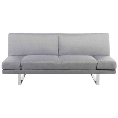 Fabric Sofa Bed Light Grey YORK