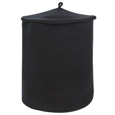 Cotton Basket with Lid Black SILOPI