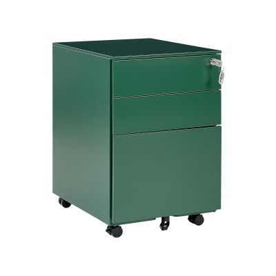 3 Drawer Metal Storage Cabinet Green CAMI