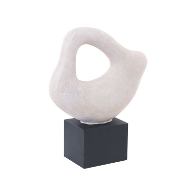 Wooden Ornament Off - White and Black