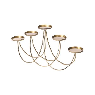 Metal Candelabra 38cm Gold