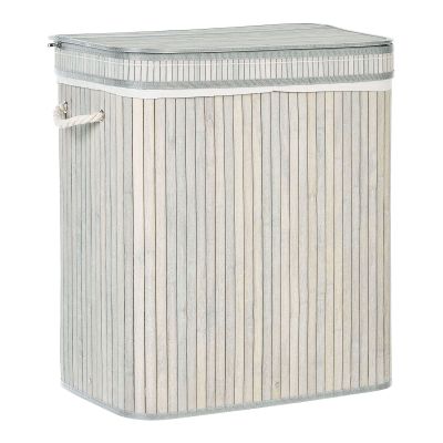 Bamboo Basket with Lid Grey KALTHOTA