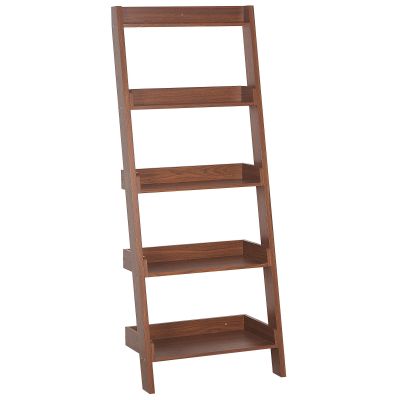 5 Tier Ladder Shelf Dark Wood MOBILE TRIO