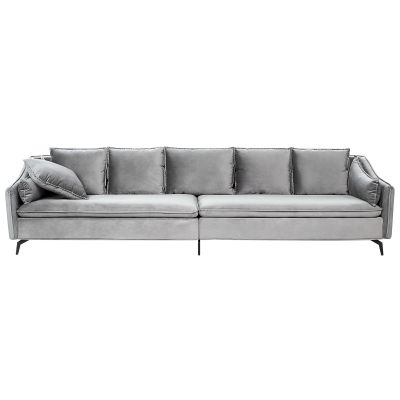 Velvet Sofa Light Grey AURE