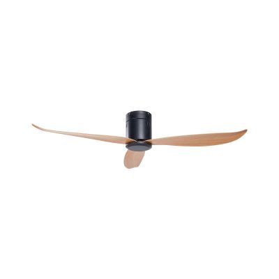 Ceiling Fan Black and Light Wood MALAD