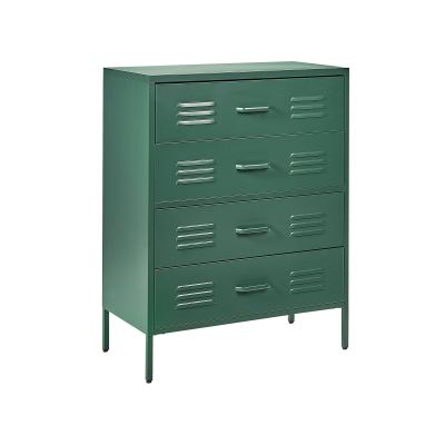 RIPON Green Chest of Drawers - Medium-sized, 4 Drawers