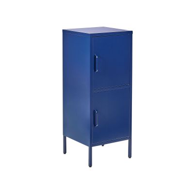 2 Door Metal Storage Cabinet Navy Blue HURON