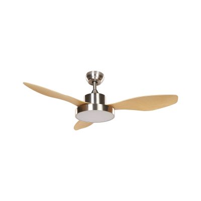 Ceiling Fan with Light Silver with Light Wood BANDERAS