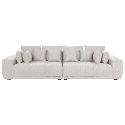 4 Seater Fabric Sofa Beige TORPO