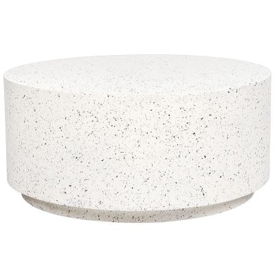Round Coffee Table White Terrazzo Effect TREZZO
