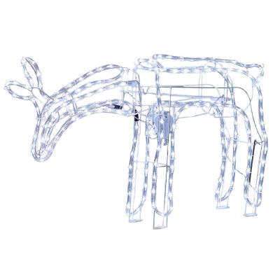 Outdoor LED Decoration Animated Roe Deer 53 cm White KRISTNES