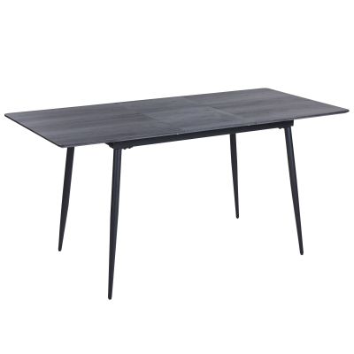 Extending Dining Table 120/160 x 80 cm Grey GELANDA