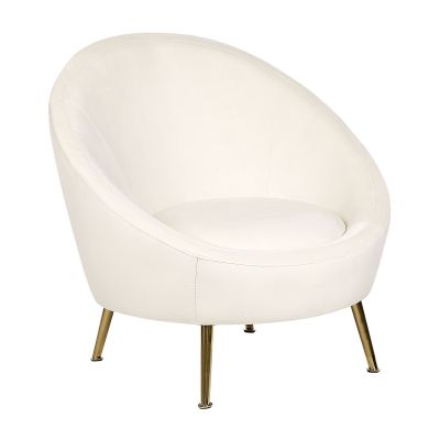Velvet Accent Chair White LANGA
