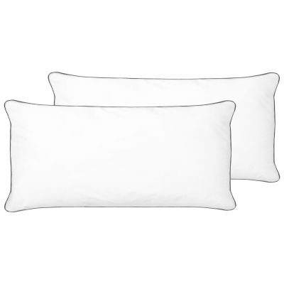 Set of 2 Microfibre Bed High Profile Pillows 40 x 80 cm PELISTER