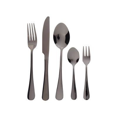 30 Piece Cutlery Set Black FUSILLI