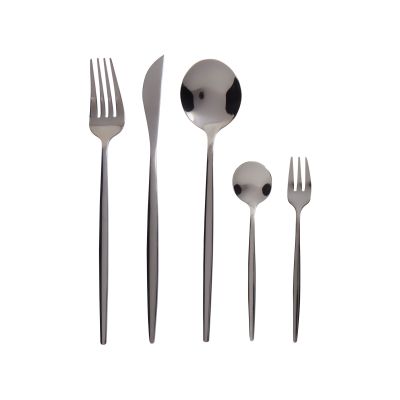 30 Piece Cutlery Set Black RIGATONI