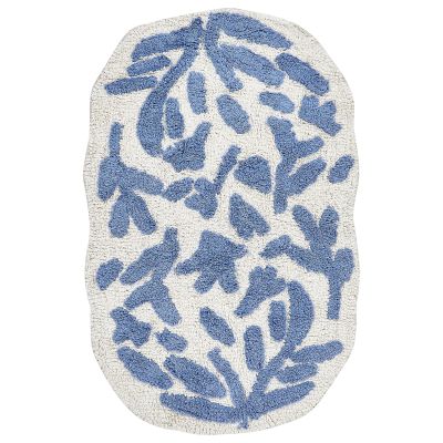 Cotton Bath Mat 60x90cm Blue