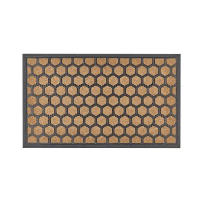 Doormat Geometric Pattern Natural and Black TANDYKUL