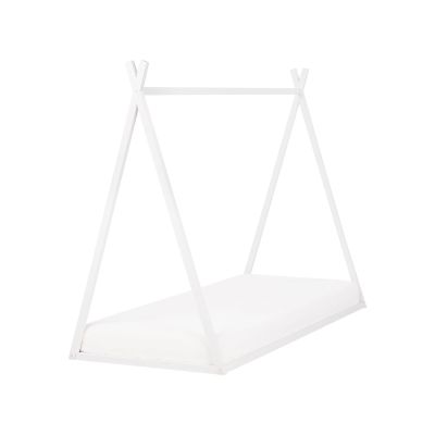 Wooden Kids House Bed EU Single Size White SAURAT