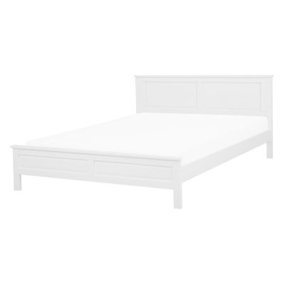 Solid Wood EU Double Size Bed White OLIVET