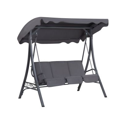 3 Seater Garden Swing Grey GARBO