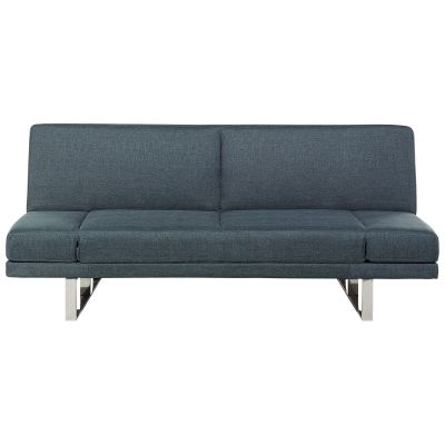 Fabric Sofa Bed Dark Blue YORK