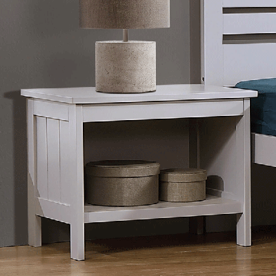Bedside Table - QUINCE Nightstand Grey 60cm