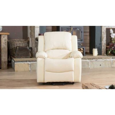 Armchair - THERMAVEL Leather Recliner Chair - Cream
