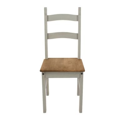 Corona Solid Pine Dining Chairs x 2 - Grey