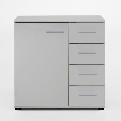 CROYDON I White Chest of Drawers - Medium-sized, 4 Drawers