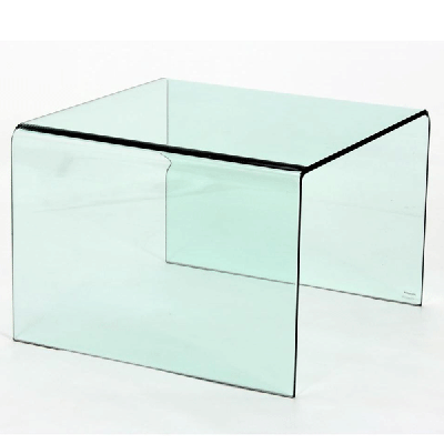 Rochford Clear Glass Lamp Table - Square